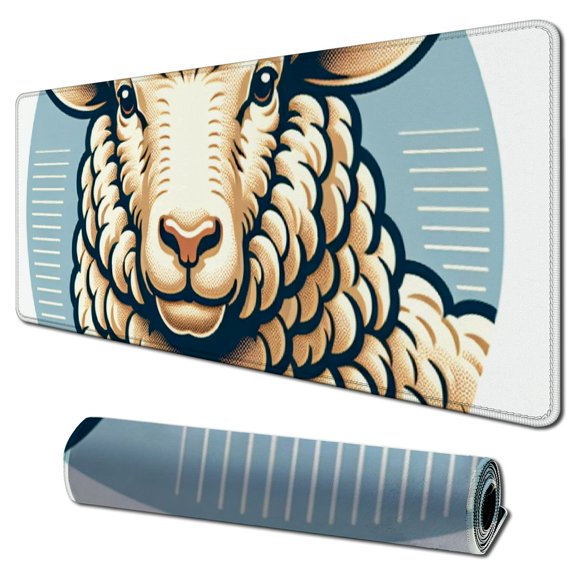nygtbtfer Gaming Mouse Pad Animal Portrait of Showing Tongue Face Farm Non-Slip Rubber Mouse Pad for Computers, Laptop, Office, Home Rectangle Mousepad