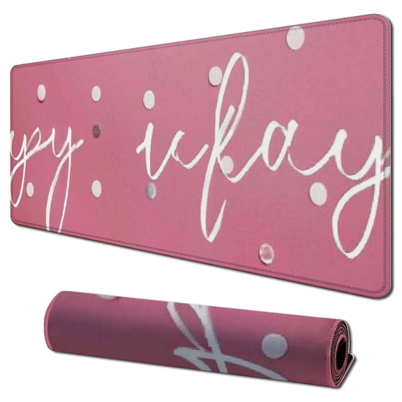 nygtbtfer Gaming Mouse Pad Custom, Stay Positive Work Hard and Make It Happen Inspirational Quotes Mouse pad Art Rose Gold and Silver Glitter Black Quote 31.5x11.8 in