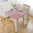 thumbnail image 1 of nygtbtfer Geometric Abstract Table Cloth, Fitted Tablecloths with Elastic Edge, Wipeable Table Cover for Kitchen Wedding  Contemporary Pink White Stripes Lines, 1 of 7