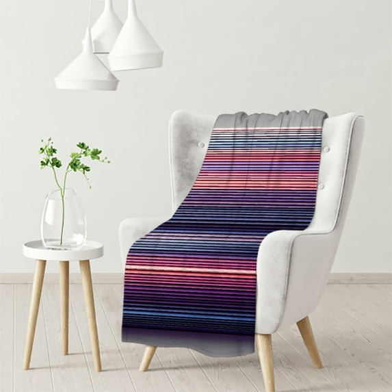 nygtbtfer Geometry Fleece Throw Blanket for Bed Sofa Couch Baby  Pink Purple Brown Stripe Line Plush Blanket Multicolor Room Decorations Geometric Sherpa Blanket Fuzzy Blanket Flannal Blanket White