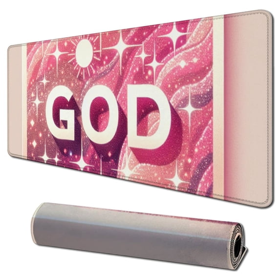 nygtbtfer Good is Within her She Will not Fail Mousepad Non-Slip Rubber Gaming Mouse Pad Round Mouse Pads for Computers Laptop 31.5x11.8 in