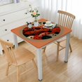 thumbnail image 1 of nygtbtfer Halloween Vinyl Flannel Backed Tablecloth, Spooky Orange and Black Halloween Easy Care Wipe Clean Vinyl Tablecloth, 1 of 7