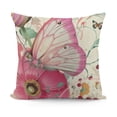 thumbnail image 1 of nygtbtfer Happy Pillow Covers Flower Leaves Spring Farmhouse Decorative Throw Pillow Cases Blue Pink Yellow Cushion Cover for Couch, 1 of 5