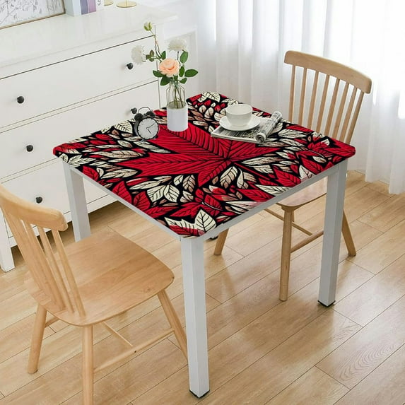 nygtbtfer Harvest Breeze Autumn Patchwork Vinyl Flannel Backed Tablecloth, Fall Country Rustic Thanksgiving Print Kitchen and Dining Room Vinyl Tablecloth