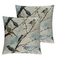 thumbnail image 1 of nygtbtfer  Ink Painting Watercolor Grey Blue Birds Decorative Throw Pillow Cover Case Home Living Room Bed Sofa Car  Linen Square White, 1 of 7
