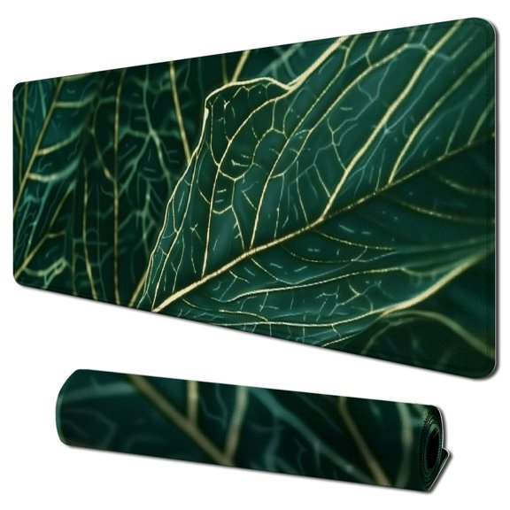 nygtbtfer Keyboard Mouse Pad Set, Extended Gaming Mouse Pad + Keyboard Wrist Rest Support, Memory Foam for Easy Typing Pain Relief, Ergonomic Ultra Thick Desk Mat,Green 31.5x11.8 in