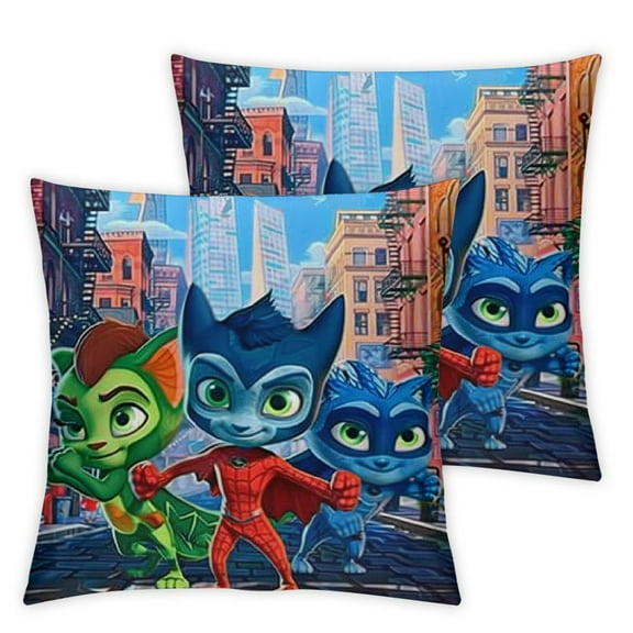 nygtbtfer  Kids Bedding Soft Decorative Pillow Cover, PJ Masks 12x12in