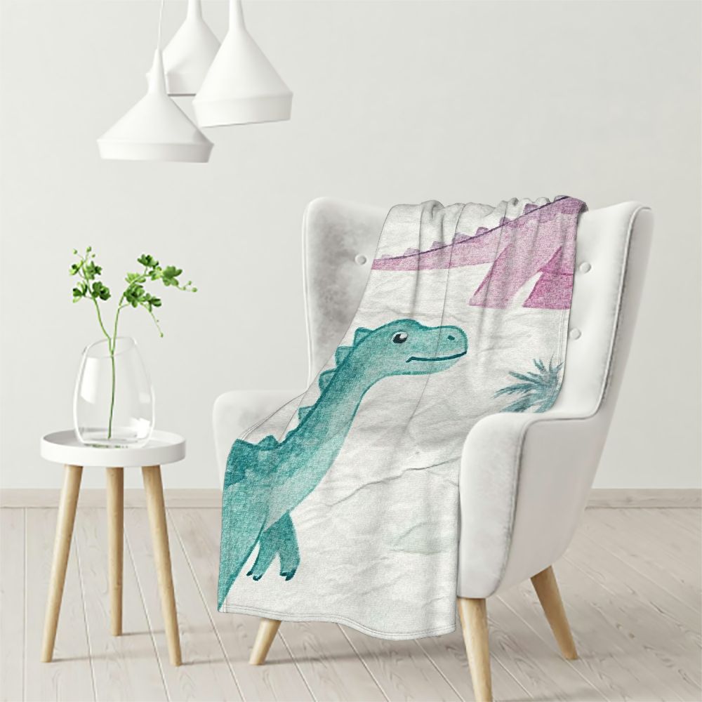nygtbtfer Kids Dinosaur Throw Blanket for Kids/Child Girls Kawaii Dino Princess Blanket,Cartoon Dinosaur Flannel Blanket,Boys Jungle Animal Fuzzy Blanket Purple 50x60in