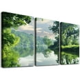 thumbnail image 1 of nygtbtfer Lake MULTI Canvas Art Print Box Framed Picture Wall Hanging - Hand - Framed And Ready To Hang 12x16x3pcs, 1 of 4