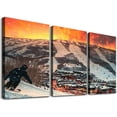 thumbnail image 1 of nygtbtfer Large Framed Wall Art Ready to Hang fiery landscapes and pictures Canvas Print Artwork Wall Art Painting Pictures Home Office Wall Décor Modern Poster 12x16x3pcs, 1 of 4