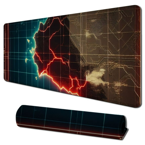 nygtbtfer Large Gaming Mouse Map Pad with Nonslip Base|Extended XXL Size, Heavy|Thick, Comfy, Foldable Mat for Desktop, Laptop, Keyboard& More|Enjoy Smooth Operating Experience