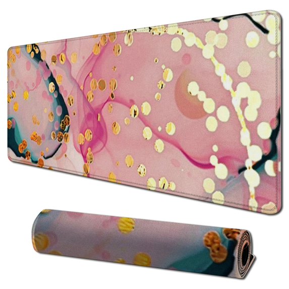 nygtbtfer Large Gaming Mouse Pad Extended Desk Pad XL Keyboard Mat Long Mousepad Decor Writing Pad Non Slip Rubber Base with Stitched Edges for Work, Game - 31.5x11.8 in