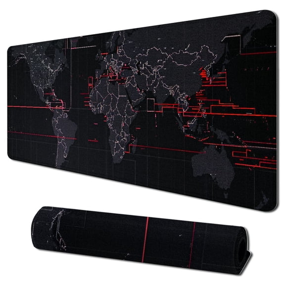 nygtbtfer  Large Gaming Mouse Pad Extended Size Mousepad for Computer Desktop PC Laptop  Keyboard Pad Desk Pad with Anti-Slip Rubber Base | Large Desk Mat for Keyboard and Mouse-Map 31.5x11.8 in