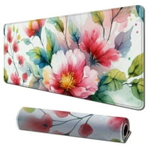 nygtbtfer Large Mouse Pad Big Desk Mat Extended Desk Pad Keyboard Gaming Mousepad Cute Office Decor Women Girls Computer Accessories Work Home Office Supplies XL Pink Flowers