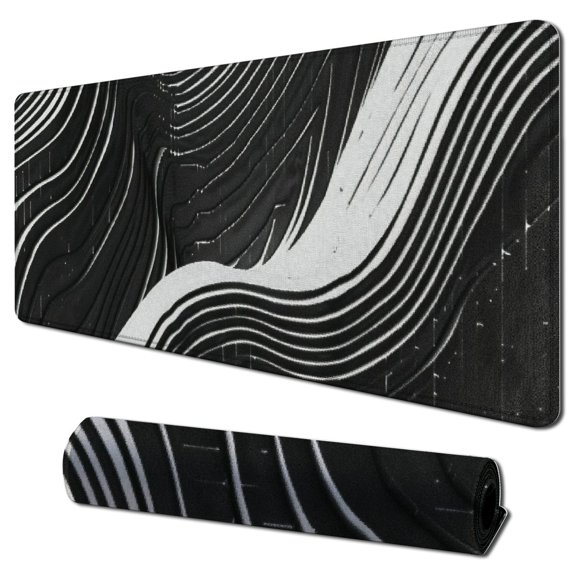 nygtbtfer  Large Mouse Pad Mat Extended Gaming Mouse Pad with Non-Slip Rubber Base,Background Topographic Map Lines Contour Geographic for Gaming Office Laptop Computer Men Women 31.5x11.8 in