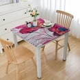 thumbnail image 1 of nygtbtfer Line Art Poppy Flower Square Fitted Tablecloth, Elastic Edge Wipeable Washable Table Covers, Waterproof Stain Resistant Polyester Table ClothesSquare Table white, 1 of 8