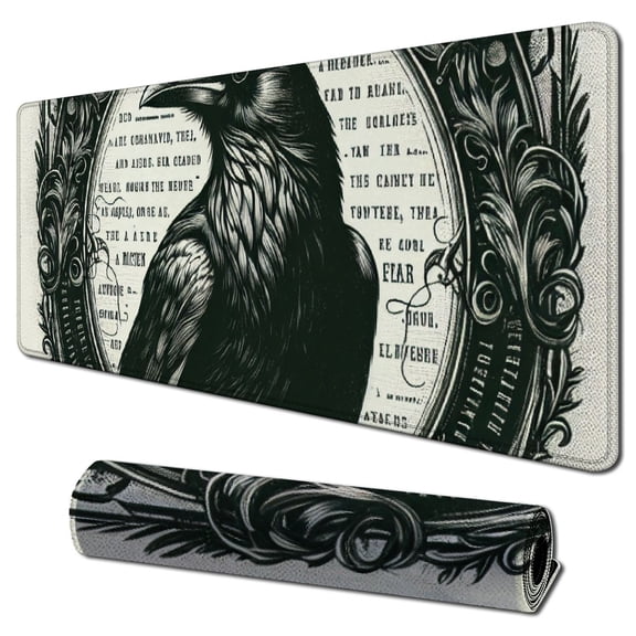 nygtbtfer Literary Mouse Pad. Mousepad with Famous Book Design. ( (Black Title Page)) 31.5x11.8 in