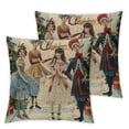 thumbnail image 1 of nygtbtfer Merry Christmas Throw Pillow Case Decoration for Christmas Winter Sofa Home Couch Office Room Car Decor White, 1 of 7