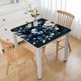 thumbnail image 1 of nygtbtfer Modern Abstract Floral Table Cloth, Fitted Tablecloths with Elastic Edge, WipeableTable Cover for Kitchen Wedding Contemporary Painting Art, 1 of 7