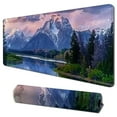 thumbnail image 1 of nygtbtfer  Mountain Nature Mouse Pad Grand Snowy Mountains Lake Tree Landscape Green Blue Mouse Mat Non-Slip Rubber Base Mousepad for Computer Laptop PC Gaming Working Office &amp; Home  31.5x11.8 in, 1 of 6