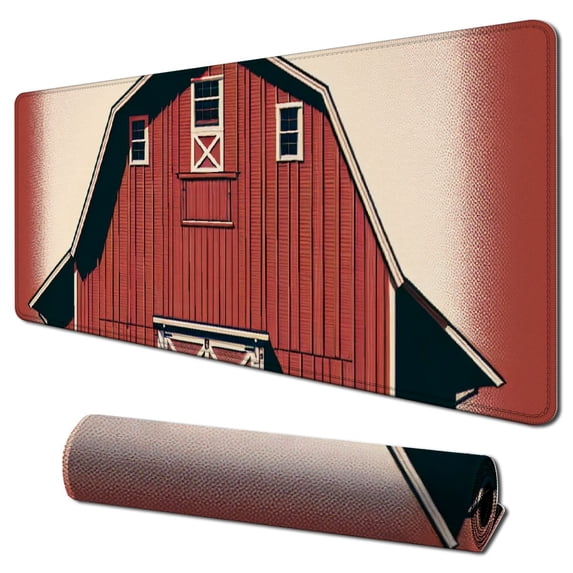 nygtbtfer Mouse Pad - Barn Farm Red Farm House Countryside Rural