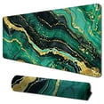 thumbnail image 1 of nygtbtfer Mouse Pad, Black Green Golden Mouse Pad, Modern Marbling Mousepad, Custom Small Mouse Pads with Designs, Portable Office Non-Slip Rubber Base Wireless Mouse Pad for Laptop 31.5x11.8 in, 1 of 6