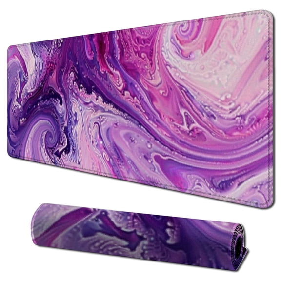 nygtbtfer Mouse Pad, Cute Circular Mousepad with Design, Parttern Mouse Pads with Stitched Edge, Small Mouse Mat for Laptop and Computer 31.5x11.8 in