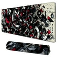 thumbnail image 1 of nygtbtfer Mouse Pad, Extended Mouse Pad Large Big Computer Keyboard Mouse Mat Desk Pad with Non-Slip Base and Stitched Edge for Home Office Work (Black Red), 1 of 6