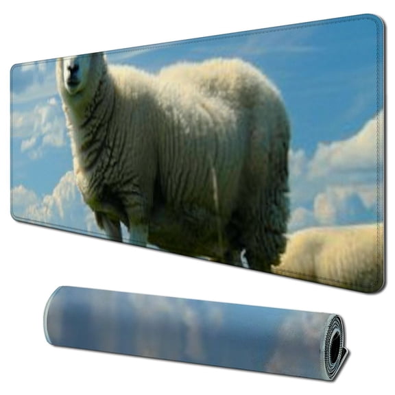 nygtbtfer Mouse Pad - Farm Agriculture Meadow Grass Mammal Sheep 31.5x11.8 in