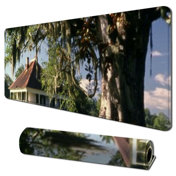 nygtbtfer Mouse Pad - Farm Plantation Louisiana Cotton Plantation 31.5x11.8 in