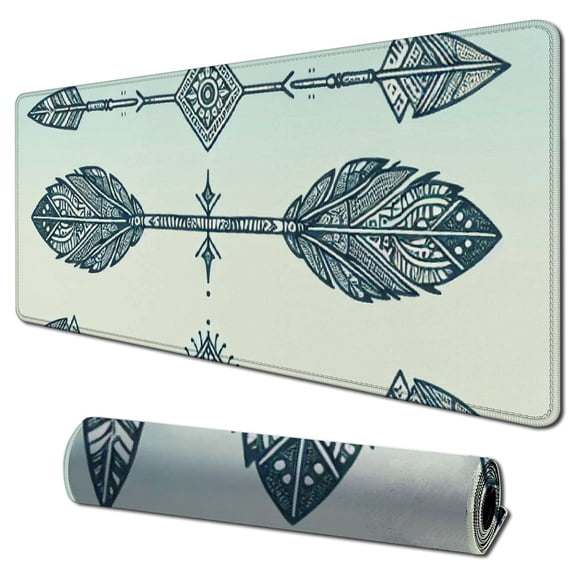 nygtbtfer Mouse Pad with Gel Wrist Rest Support, and Arrow Print Inspirational Quote Cute Mouse Pad, Pain Relief Wrist Rest Pad with Non-Slip PU Base 31.5x11.8 in