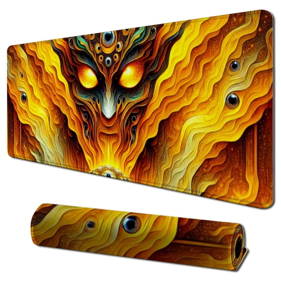 nygtbtfer Mouse Pad Huge Custom Design Mousepad,Mouse Pads with Non-Slip Rubber Base,Led Light Edge Mouse Mat, Desk Pad for Gamer,Computer,Laptop,PC, 31.5x11.8 in