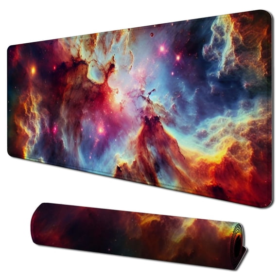 nygtbtfer Mouse Pad, Large Mouse Pad , Big Extended Computer Keyboard Mouse Mat Desk Pad for Laptop with Stitched Edges, Waterproof Mousepad for Gamer Home&amp;Office - 31.5x11.8 in