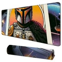 nygtbtfer Mouse Pad, Mandalorian Logo Mouse Pad, Cute Mouse Pad Square Waterproof Computer Mouse Pad Non-Slip Rubber Base Laptop Office Mouse Pad, 31.5x11.8 in