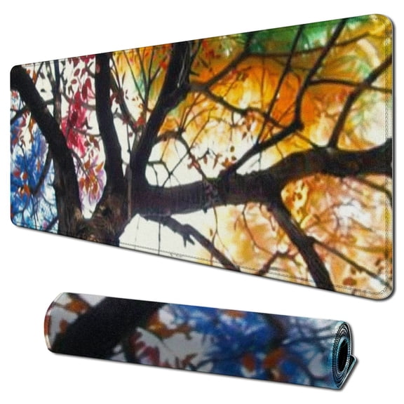 nygtbtfer Mouse Pad, Personalized Round Mousepad, Small Mouse Mat with Designs, Customized Mouse Pad for Women Girls Office Dorm Computer Laptop Travel, 31.5x11.8 in