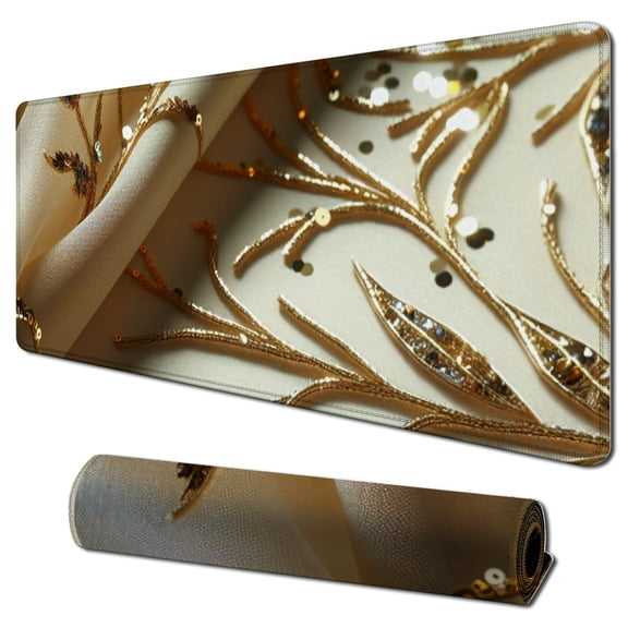 nygtbtfer Mouse Pad, Rose Gold Marble Mouse Pad, Custom Gaming Mouse Pads with Designs, Modern Marbling Mousepad, Portable Office Non-Slip Rubber Base Wireless Mouse Pad for Laptop Mat 31.5x11.8 in