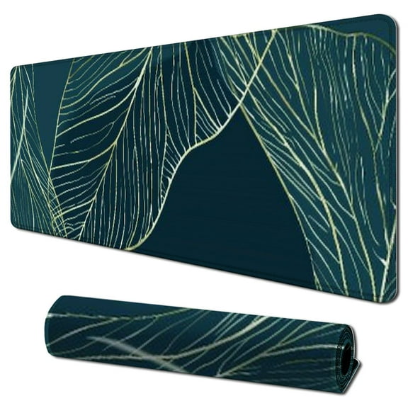 nygtbtfer Mouse Pad Set, Extended Gaming Mouse Pad + Wrist Rest Support, for Easy Typing Pain Relief Ultra Thick Desk Mat,Green 31.5x11.8 in