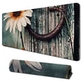 thumbnail image 1 of nygtbtfer Mouse Pad, on Wooden Personality Design Mousepad Waterproof Anti-Slip Rubber Base Office Decor Mousepad for Women Men, Laptop, Computers, Rustic White Flower 31.5x11.8 in, 1 of 6