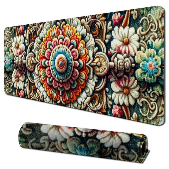 nygtbtfer Mouse Pad with Set, Mouse Pad with Wrist Support, Easy Typing & , Keyboard and Mouse Pad Set with Non-Slip Base for Computer Home, Fuchsia