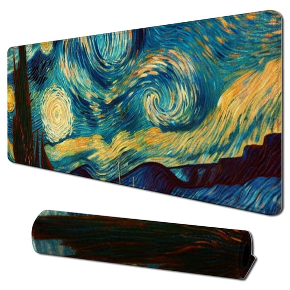 nygtbtfer Mouse Pads for Computers Ergonomic Nonslip Van Gogh Wrist Support-Lightweight Rest Mousepad for Office,Gaming,Computer, Laptop & Mac,,at Home Or Work ()