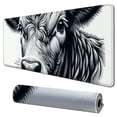 thumbnail image 1 of nygtbtfer Mousepad Protected Mouse Pads/Mat with Wrist Support, Design for Cow Milk Animal Meadow Farm Cattle Nature Farming Calf Brown Head White Cou, 1 of 6