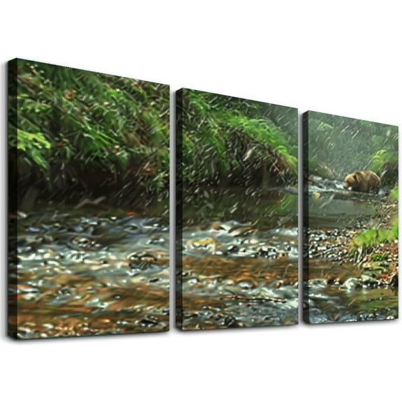 nygtbtfer Multi Canvas Art Print Box Framed Picture Wall Hanging - Hand - Framed and Ready 12x16x3pcs