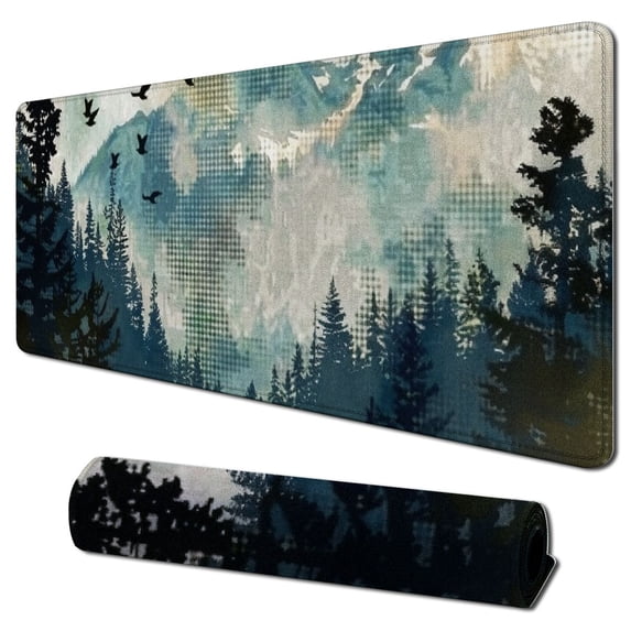 nygtbtfer Nature Landscape Mouse Pad ,Non-Slip Rubber Base Mousepads for College Dorm Desk Decor,Gift for Coworkers Lovers Women 31.5x11.8 in