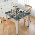 thumbnail image 1 of nygtbtfer Navy Blue Coastal Nautical Tablecloth, Fitted Table Cover with Elastic for Tables, Summer Beach Table Cloth Outdoor Indoor Dinning PartyTablecloths, 1 of 7