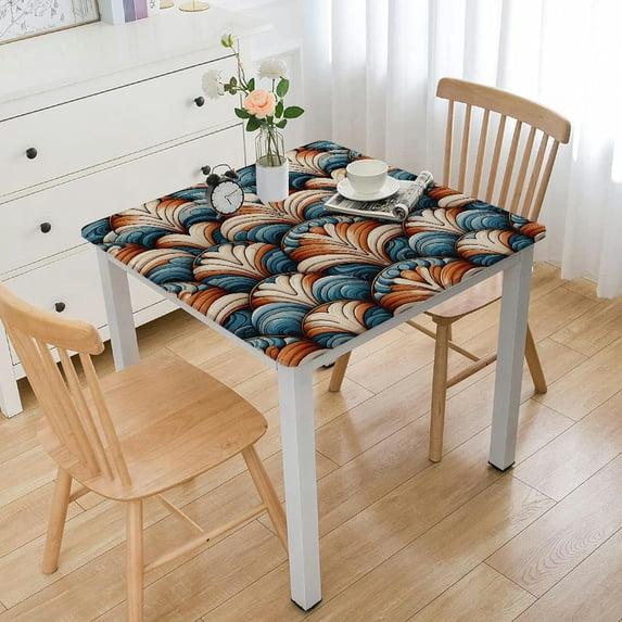 nygtbtfer Ocean Fish Scale- Table Cloth TableCloths Reusable Table Covers Durable Picnic Mat Outdoor Table Cloths Cover Protector For Parties Kitchen DiningElastic Edge