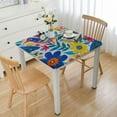 thumbnail image 1 of nygtbtfer Otomi Birds Eclectic Bold Print Backed Tablecloth, Rectangle, Otomi Birds, , Easy Care, Wipe Clean Tablecloth, 1 of 7