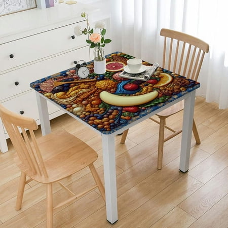 nygtbtfer Outdoor Indoor Table Cloth Round Table Cloths, Summer Washable Tablecloth with Umbrella Hole Zipper for Parties Pool Patio Coffee White
