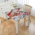 thumbnail image 1 of nygtbtfer Outdoor Tablecloth with Umbrella Hole &amp; , Rectangle Tablecloth , Red Blue Floral Striped Patio Table Cover Table Cloth for /Party, 1 of 7
