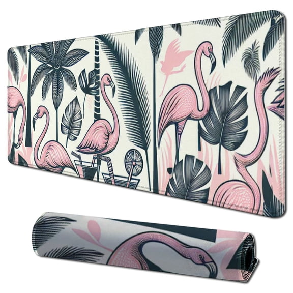 nygtbtfer Palm Trees Mouse Pad with Non-Slip Rubber Base Mousepad for Home Office 31.5x11.8 in