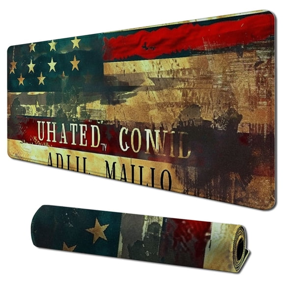 nygtbtfer Patriotic Pledge of Allegiance USA Flag Mouse Pad for Laptop, PC, Gaming Home or Office 31.5x11.8 in